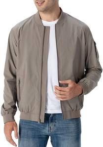 Veste de baseball de style Letterman pour hommes en laine rose d'hiver unie avec logo de couleurs personnalisées tissu de toile - Product Image 2