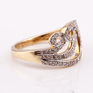 ร้อนขายแหวนสีเหลืองทอง R-10510 18พันบริสุทธิ์สีเหลืองทองการออกแบบที่กำหนดเองที่มีอยู่ทำในประเทศไทย - Product Image 2