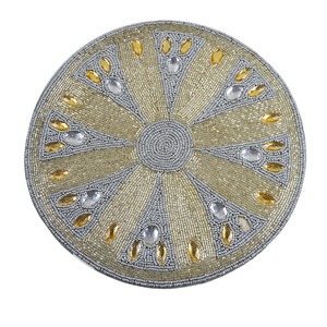 Mantel Individual antiguo con diseño de tema blanco, tapete de diseño de cuentas para decoración del hogar, vajilla, mesa de comedor, almohadillas de diseño de boda y fiesta - Product Image 4