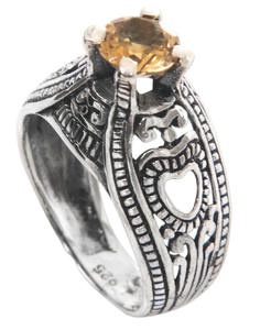 2024 nueva tendencia clásica Plata de Ley 925 eternidad Vermeil bisel ajuste incrustaciones anillo de boda joyería fina citrino piedra preciosa - Product Image 2