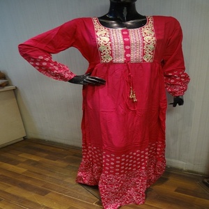 Wholesale Women Indian <b>Kaftan</b> <b>Long</b> Sleeve Maxi Dress Islamic Clothing Flower Printed Abaya Muslim Dresses - Product Image 1