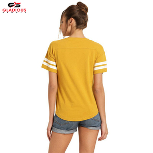 Camisetas lisas a granel personalizadas para mujer, diseño de moda, impresión personalizada, 100% algodón, suaves, sueltas, de cuello redondo - Product Image 3