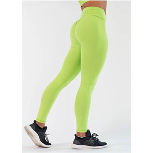 New Neon Green SCRUNCH <b>BOOTY</b> LIFT YOGA <b>LEGGINGS</b>-Casual Breathable High Waist Knee-Length - Product Image 2
