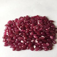 Pierres précieuses en rubis naturel de qualité AAA, taille ovale, rouge, traitées thermiquement, 260 carats