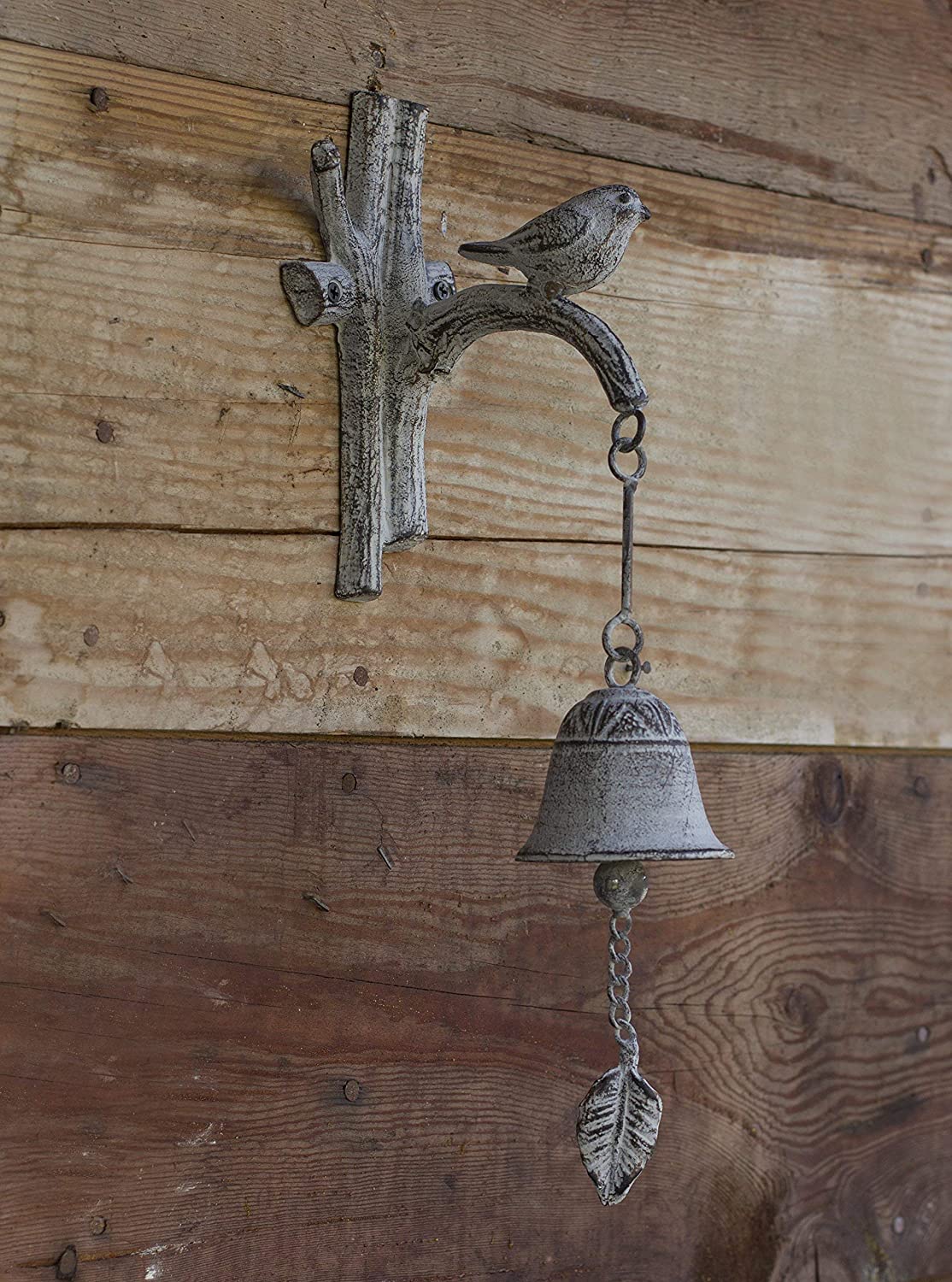 Cast Ron Wall Bell - Colourful Rooster - Bell Wth Crowng Rooster For