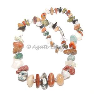 Collar Unisex Étnico con Cuentas de Ágata Chapadas en Oro/Plata para Regalos, Bodas, Fiestas y Compromisos - Product Image 1