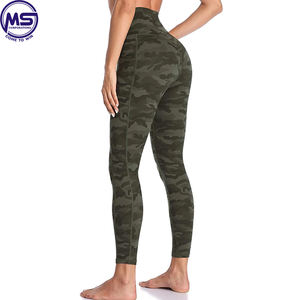 Leggings de yoga sans couture personnalisés à taille haute, respirants, en Spandex/Polyester, pour le sport, avec motif imprimé sur mesure - Product Image 4