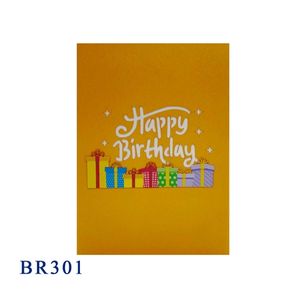 Venta al por mayor nuevo diseño 3D Kirigami corte láser Feliz cumpleaños tarjeta emergente papel recuerdo y tarjeta de felicitación regalo - Product Image 6