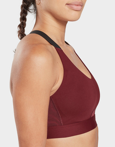 บราสีแดงเลือดหมูแบบสั่งทำพิเศษ MOQ ต่ำ  โลโก้แบบกำหนดเอง ออกแบบโดย OEM  ทรงฮีโร่  รองรับแรงกระแทกสูง - Product Image 3