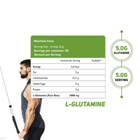 L-Glutamina en Polvo 100% Natural Pura y Cruda para Apoyo Digestivo, Dosis de 5 g, Tamaños de 100/250 g, Uso para Adultos