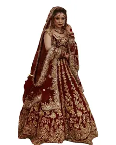 Designer Velvet lehenga con sequenza di lavoro ovunque per donne per matrimoni e occasioni speciali shopping online surat,india