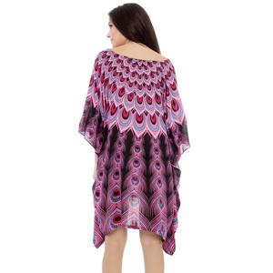 Elegant Poncho Dress 100% Rayon for Beachwear Cover up Wholesale Custom Bali Manufacturer Sexy Poncho Dress KF001-014R2-1 - Product Image 4