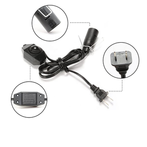 Mỹ Bảng Ánh Sáng Dimmer Chuyển Đổi Ổ Cắm Chủ Dây Điện Tiêu Chuẩn Mỹ E12 Muối Đèn Dây Dây - Product Image 4