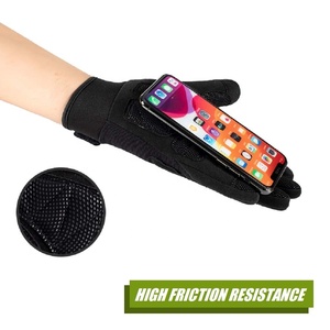 Pakistan-Made Lightweight Breathable Leather Full-<b>Finger</b> <b>Gloves</b> for Outdoor Motorcycling Knuckle Protective Touch Screen - Product Image 3