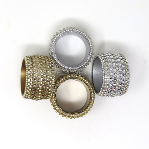 Anneaux de serviette de mariage plage porte-serviettes de luxe pour la décoration anneaux de serviettes d'Inde anneaux de serviette Vintage personnalisés - Product Image 5