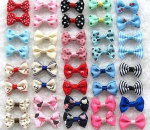 Venta de proveedor indio estilo mascota cachorro algodón lazos para el cabello horquilla accesorios cinturón elástico cuidado del perro - Product Image 2