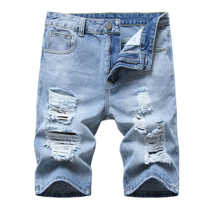 OEM New Summer Thin Skinny Men's Jeans Shorts Slim Fit <b>Stretch</b> Mens <b>Denim</b> Short Pants - Product Image 4