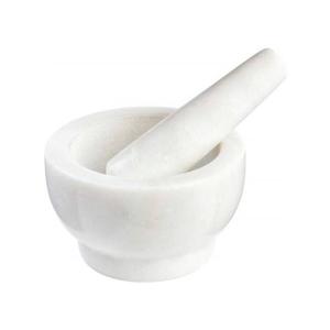 Mortero de mármol clásico de cerámica, elegante, hecho a mano, Natural, blanco, buena calidad - Product Image 1