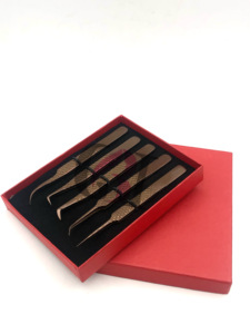Haute Qualité Différents Styles Rose Or Plasma Extension De Cils Pince À Épiler En Acier Inoxydable Logo Personnalisable Instruments De Beauté - Product Image 3