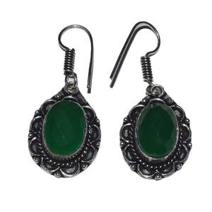Pendientes de piedras de ónix verde, a la moda - Product Image 1