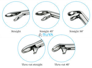 Pinza Nasal Curva de 45 Grados de Acero Inoxidable Médico con Certificación CE, Tipo Weil Blakesley, con Mandíbulas de 2.5MM, Portaagujas Manual - Product Image 2