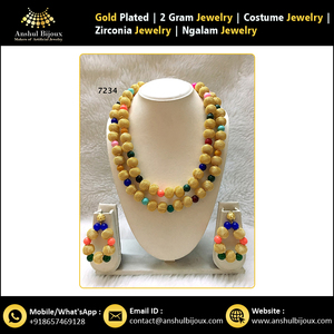 Conjunto de collar y joyería bañados en oro africano de último diseño - Product Image 3
