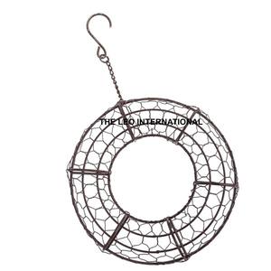 Crochets simples en métal noir pour couronne, porte d'entrée, décoration, fabrication artisanale, ronds - Product Image 1