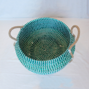 Greenish-สีฟ้า Seagrass ตะกร้าเก็บ - Product Image 3