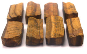 2 piezas éxitos de cristal de piedra corte duro tamaño 35-40 MM Natural Ojo de Tigre, joyas de piedras preciosas crudas haciendo - Product Image 5