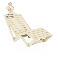 Magnifique chaise longue moderne en bois de bouleau naturel avec système d'interverrouillage pour salon et centre de beauté