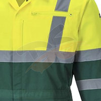 Combinaisons de sécurité réfléchissantes imprimées de logo personnalisé de haute qualité pour adultes uniformes de printemps en coton polyester polyamide