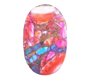 Cabochon rose et pivoine brillante, 1 pièce, orange violette et moha, pivoine de wisine, bijoux amples - Product Image 1