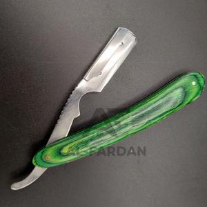 Maquinilla de afeitar recta Manual de peluquero, mango de madera Pakka con hoja de un solo borde cambiable de acero inoxidable, maquinilla de afeitar para hombres - Product Image 3