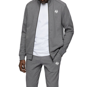 Huzaifa-chándal personalizado de algodón para hombre, chándales de ajuste Regular, ropa acanalada, manga larga, productos - Product Image 1