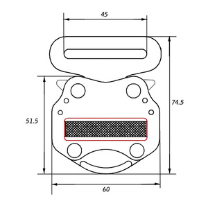 Hebilla de liberación rápida lateral de aluminio de arnés - Product Image 3