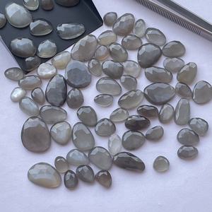 10mm 20mm 30mm pierre de lune grise naturelle Flatback Rose coupe tranche en ligne du fabricant inde Alibaba revendeur direct régulier - Product Image 1