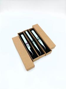 Vente en gros en acier inoxydable à 45 degrés, pince à épiler pour extension de cils avec revêtement en poudre, instrument de beauté - Product Image 6