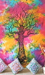 Reine ethnique tenture murale arbre sec fait à la main coton Mandala tapisserie Hippie imprimé literie décor à la maison par les expéditeurs indiens - Product Image 4
