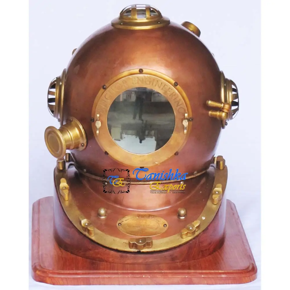 真ちゅうと銅のデザイナーコレクタブルギフトの装飾ダイバーヘルメット金属工芸品装飾深海ダイバーダイビングヘルメット