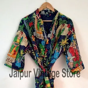 Manufacturer And Wholesale Of Women's Kimono Cotton Kimono Beach Bathrobe Dress cotton kaftan