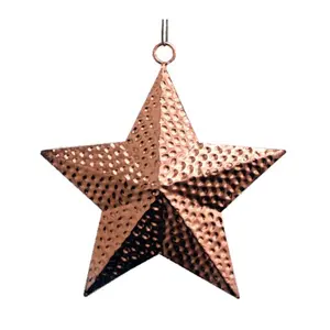 Decoração de árvore de natal, ferro de cobre, grande, metal, estrela, luxo, ornamento de pendurar, design moderno, personalizado