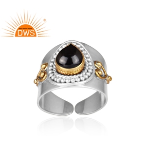 Bague de créateur en pierres précieuses, bijou de luxe, en argent Sterling fait à la main - Product Image 2