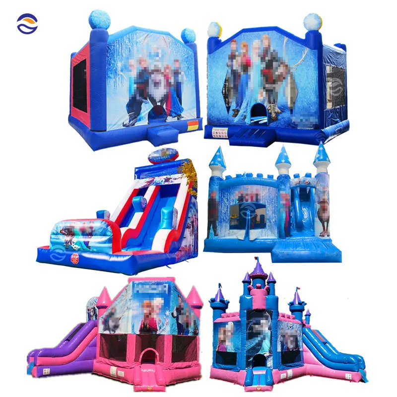Inflatable Elsa Frozen Princess Jumping Bouncer Bouncy Castle Bounce House Water Slide
