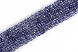 Cuentas de Rondelle facetadas de piedras preciosas de iolita Natural de 13 "de calidad genuina para hacer joyería, collar, pulsera - Product Image 4
