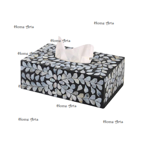 Boîte à serviettes en nacre avec boîte à serviettes en forme de taille personnalisée de la plus haute qualité par Home Arts - Product Image 2