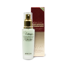 Base de maquillage au collagène naturel 3W CLINIC avec crème correctrice anti-brillance 50 ml, certifiée MSDS coréenne, pour femmes, tous types de peau - Product Image 1