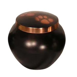 Popular Design Black & Gold Color Crematorium Urns Good Quality Keepsake Cremation Urn Nice Design Brass Cremation Urn For Pet