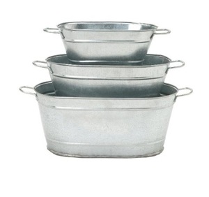 Garden <b>Planter</b> Plant <b>Planter</b> New Factory Outdoor Indoor <b>Large</b> Color Full Modern Round Galvanized <b>Planters</b> - Product Image 2