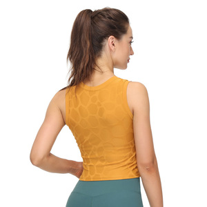 Fabricante Mayorista de Ropa Deportiva para Mujer, Camisetas de Yoga de Punto Acanalado, Tops Cortos para Gimnasio y Fitness - Product Image 3
