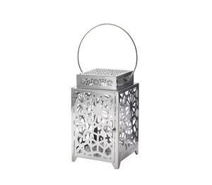 Lanterne marocaine de meilleure qualité en métal gravé argenté de meilleur design pour les décorations intérieures et extérieures de mariage et de Noël - Product Image 1